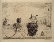 James Ensor Strange Insects oil